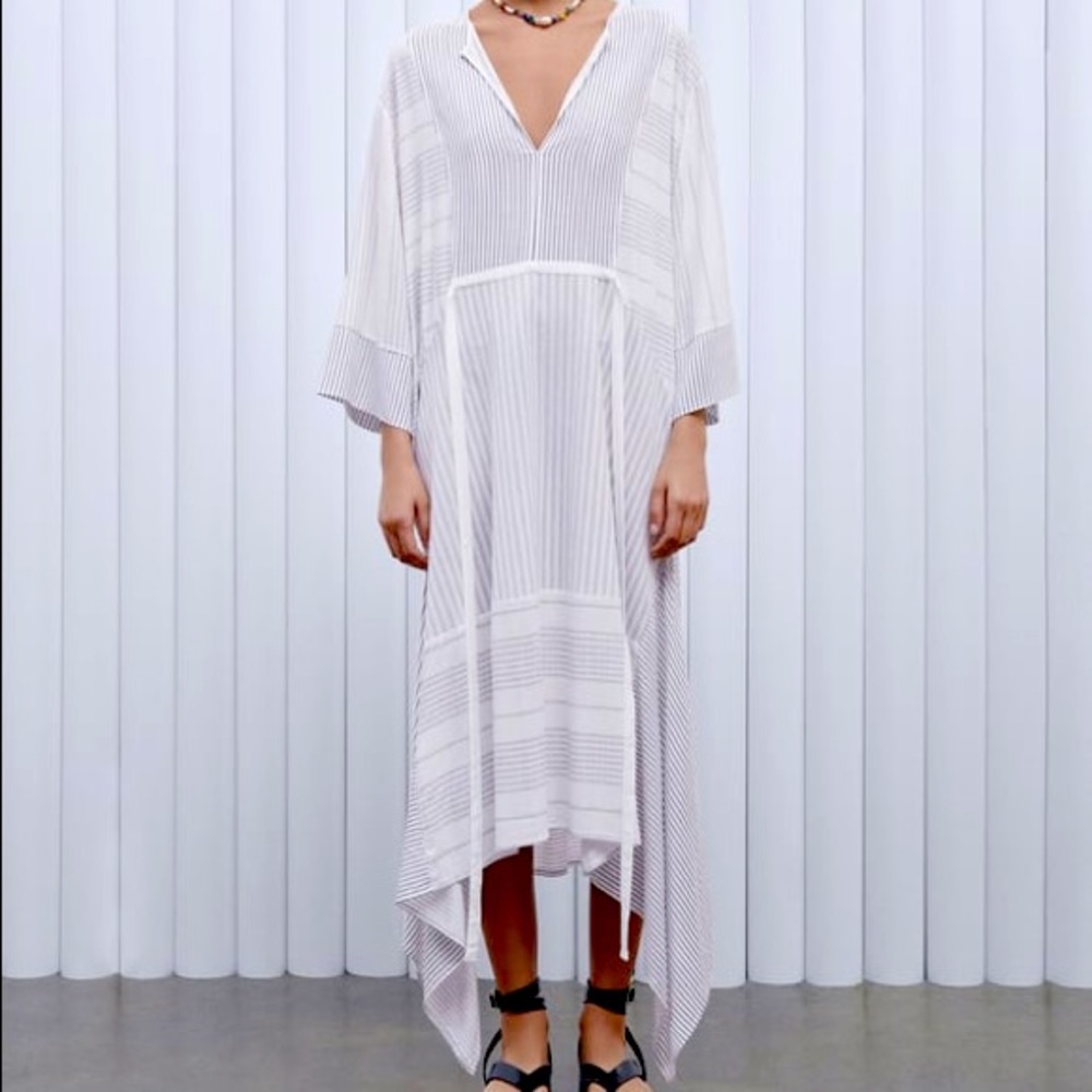Zara Asymmetrical Striped Sun Dress, SS’21